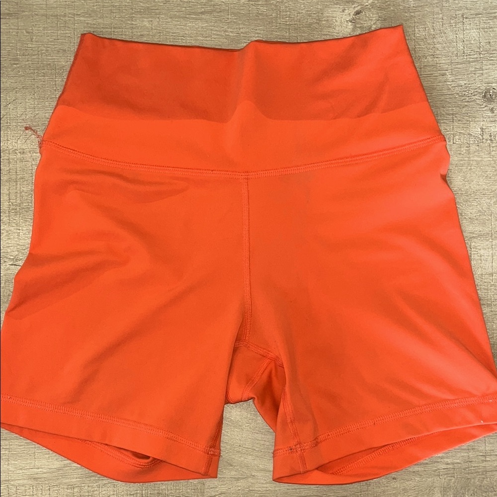 Orange Fleo Biker Shorts